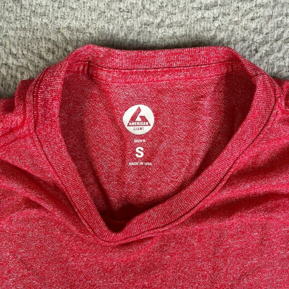 Lot of 2 American Giant T Shirt Men Small Red Blue Crew Casual Tee Made in USA - Picture 14 of 16